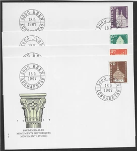 pc733 SCHWEIZ/ Architektur MiNr 862-65 auf 4 FDC - Bild 1 von 1