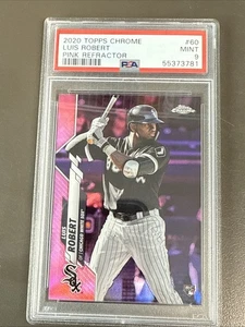 Topps 2020 cromo rosa refractor #60 Luis Robert RC PSA como nuevo 9 White Sox - Imagen 1 de 3