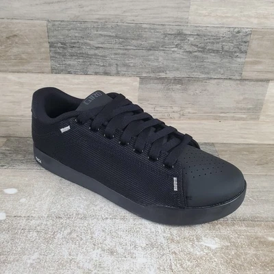GIRO DEED MTB Mens Cycling Shoes Sz 9.5 Black Leather Lace Up Low Top Sneakers - Image 1 of 4