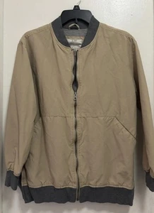 Zara Boys Collection Tan Gray Full Zip Pockets Jacket Boys Sz 11-12 - Picture 1 of 10