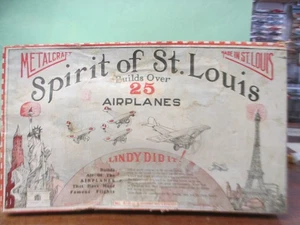 Vintage 1930’s Metalcraft "SPIRIT OF ST. LOUIS" Airplane Set w/ Instructions - Picture 1 of 7