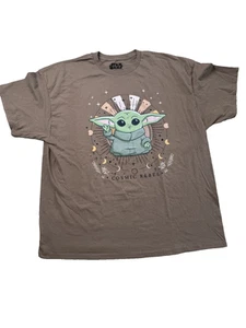 Star Wars Shirt Herren XL braun Grogu Baby Yoda Cosmic Rebel Grafik T-Shirt Hybrid - Bild 1 von 4