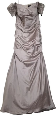 La Femme платье женское размер 14 атласный украшенный полный низ бальное платье - Изображение 1 из 4