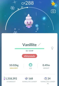 Pokémon Go Shiny Vanillite Trade! Reg Or 30 Day Friends! *See Description* - Picture 1 of 2