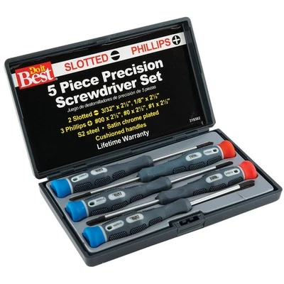 Do it Best Precision Screwdriver Set (5-Piece) 319382 SIM Supply, Inc. Steel - Image 1 of 3