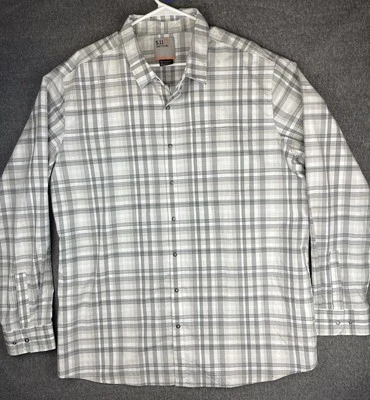 5.11 Tactical Snap Button Shirt Mens 2XL Gray Plaid Long Sleeve - Image 1 of 4