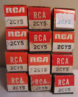 Lot Of 12 RCA 2CY5 Electron Electronic Tubes In Boxes NOS