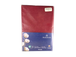 Spannbettlaken Bettlaken Spannbetttuch 180x200cm 100% Baumwolle BARBONS Bordeaux - Bild 1 von 2