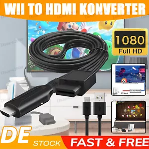 Wii auf HDMI Konverter All-in-One HD 1080P Video Audio Wandler Adapter Kabel NEU - Bild 1 von 14