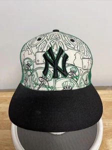 NEW ERA 59 FIFTY NY Yankees Fitted Baseball Cap Size 7 1/4 57.7cm White/Green - Picture 1 of 8