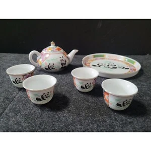 Juegos de té de porcelana en miniatura Panda de colección en caja original - Imagen 1 de 8