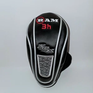 Ram ZCX Golf Club Cover 3H Hybrid 3 Wood Headcover Black Red Silver NEW Head JB - Picture 1 of 3