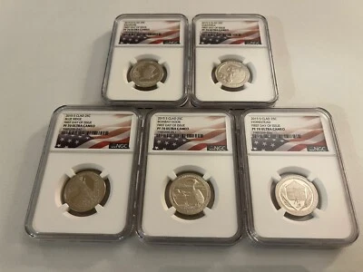 2015-S CLAD NATIONAL PARK QUARTER SET FIRST DAY OF ISSUE NGC PF70 ULTRA CAMEO - Image 1 of 4