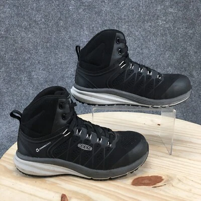 Zapatos KEEN para mujer 8M Utility Vista Energy Mid Zapatillas de trabajo Tela negra con cordones Foto 1 de 4