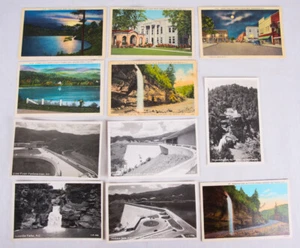Vintage Lot von 11 Leinen und Foto Postkarten aus North Carolina, 1930er -1940er Jahre - Bild 1 von 5