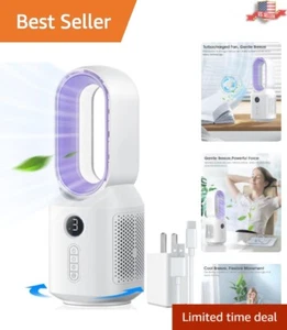 Elegant Oscillating Desk Fan - Quiet, Compact & Bladeless Safety for Any Room - Picture 1 of 9