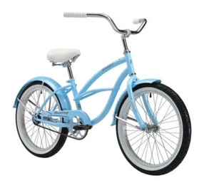 20" Girl's Beach Cruiser Bike Single Speed COASTER BRAKE Baby Blue or Mint Green - Picture 1 of 5