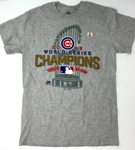Neu Chicago Cubs Majestic 2016 World Series Champs Umkleideraum Herren kleines T-Shirt - Bild 1 von 5