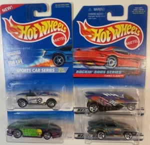 Coche deportivo fundido a presión Hot Wheels Rockin' Rods serie 1/64 4 coches nuevo en paquete (S197) - Imagen 1 de 6