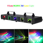 Lumière laser RGBYC 5 objectifs 5 faisceaux lumière de scène projecteur DMX DJ disco XMAS KTV fête