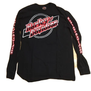 Camicia vintage manica lunga Harley Davidson stampa fronte, retro e braccia 87 retro data - Foto 1 di 6
