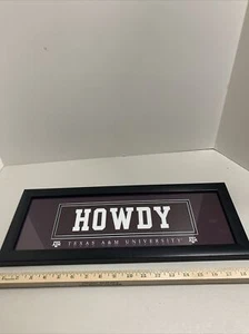 HOWDY Texas A&M Picture 19.5” Long 7.5” Tall - Picture 1 of 10