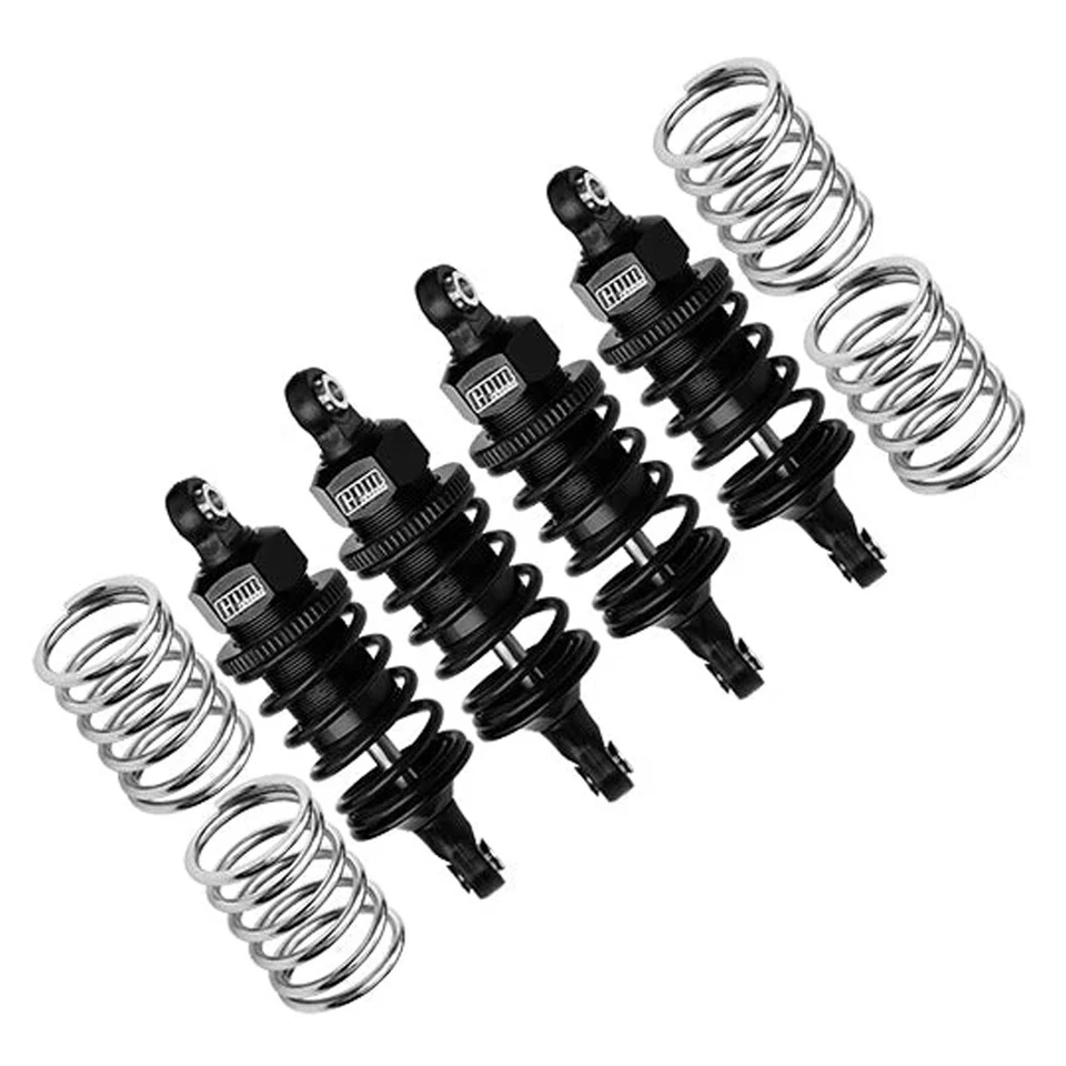 GPM Aluminum 6061 Alloy Front (58mm) +Rear (60mm) Shocks Black for 4-TEC 2.0/3.0 - Image 1 of 1