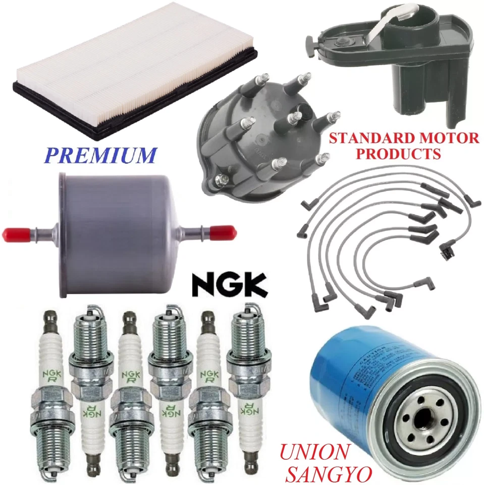 Tune Up Kit Filters Cap Wire Spark Plugs For FORD RANGER V6 2.9L 1988-1990 - Image 1 of 1