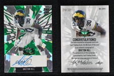2022 Leaf Valiant Green Crystals /30 Daxton Hill #BA-DH1 Rookie Auto RC