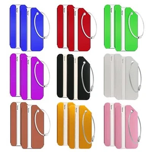18PCS Metal Luggage Tags, Aluminium Alloy Suitcase Tags Baggage Travel Identi... - Picture 1 of 7