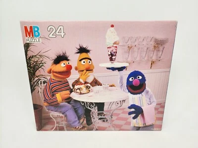 VINTAGE  MILTON BRADLEY SESAME STREET 24PC PUZZLE New BERT ERNIE GROVER #4670-10 - Image 1 of 4