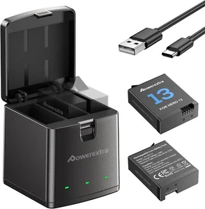 13 Battery Charger Kit - 2-Pack 2100mAh Enduro Rechargeable Batteries with 3-Cha - Picture 1 of 7