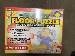 XMAS Nativity Floor 48 Piece BIG Puzzle 25 SONG CD 32 PG Activity Book Religious - Picture 1 of 5