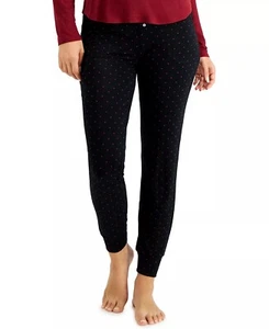 Alfani Pajama Jogger Womens XXL Pants Soft Stretch Black Heart Print - Picture 1 of 7