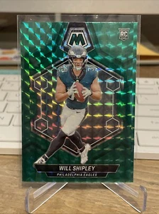2024 Panini Mosaic Football Green Color Match Prizm Will Shipley #386 RC Eagles - Bild 1 von 2