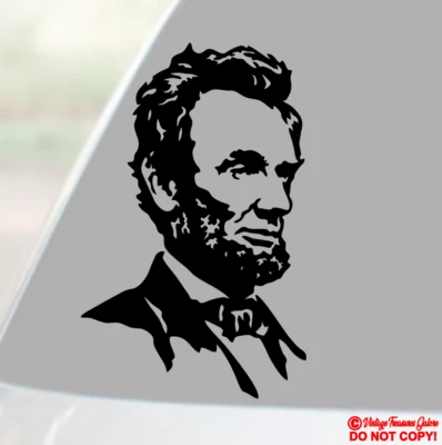 PRESIDENT ABRAHAM LINCOLN Vinilo Calcomanía Adhesiva Coche Camión Ventana Trasera Pared Parachoques Foto 1 de 2