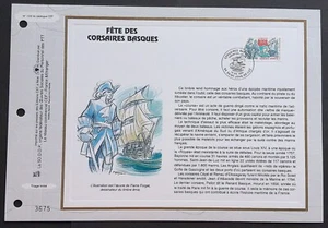Feuillet CEF 1er jour 1332 1997 Corsaires Basques - Picture 1 of 1