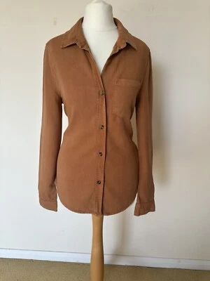 Blusa Top LOLA RIVER Mujer Grande Abotonada Manga Larga Marrón Talla XS Foto 1 de 4