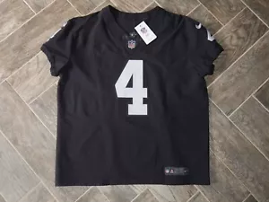 Maglietta WOW Autentica Nera Las Vegas Raiders DEREK CARR 52 NIKE Elite $350 Nuova con etichette - Foto 1 di 8