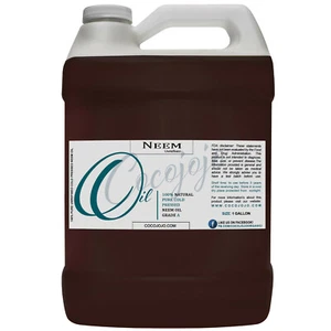 Aceite de neem orgánico 100% puro sin cortar virgen sin refinar prensado en frío a granel 1 galón hágalo usted mismo - Imagen 1 de 6