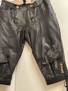 Stockerpoint Lederhose Gr 40 schwarz mit Stickereien - Bild 1 von 7