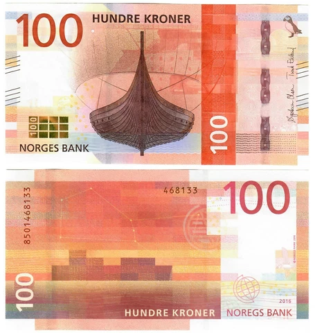 Norway 100 Kroner 2016 UNC Cover