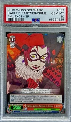 POP 1 PSA 10 Harley Quinn 2019 Weiss Schwarz Batman Ninja Partner Crime SR Holo - Image 1 of 3