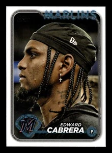 2024 Topps Series 2 EDWARD CABRERA GOLDEN MIRROR IMAGE VARIATION SSP 465 MARLINS - Picture 1 of 2