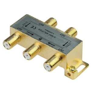 4-Way Coaxial Cable Splitter Coax TV Antenna Satellite Signal Split 5-2400MHz - Picture 1 of 2