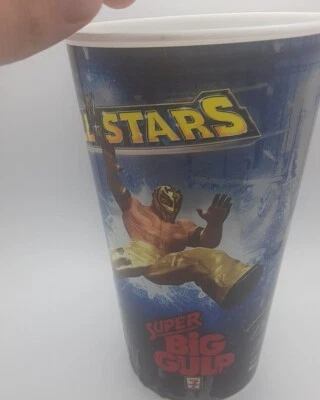 Copa de plástico Big Gulp WWE Rey Mysterio 7-11 44 oz promoción WWE All Stars 2011 Foto 1 de 4