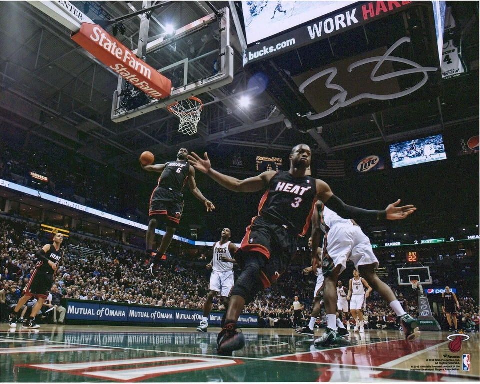 Dwyane Wade Miami Heat Autographed 8x10 Alley-Oop to Lebron James Photograph - Image 1 of 1