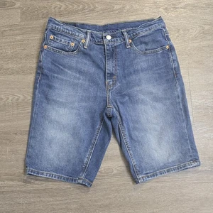 541 Levi's Men's Denim Jean Shorts Medium Blue Wash Y2K Dad Jorts Sz 32 X 10 - Picture 1 of 14