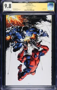 Venom #1 CGC x JSA 9.8 Marvel 2018 Signed Clayton Crain Virgin Variant B Cover - Picture 1 of 2
