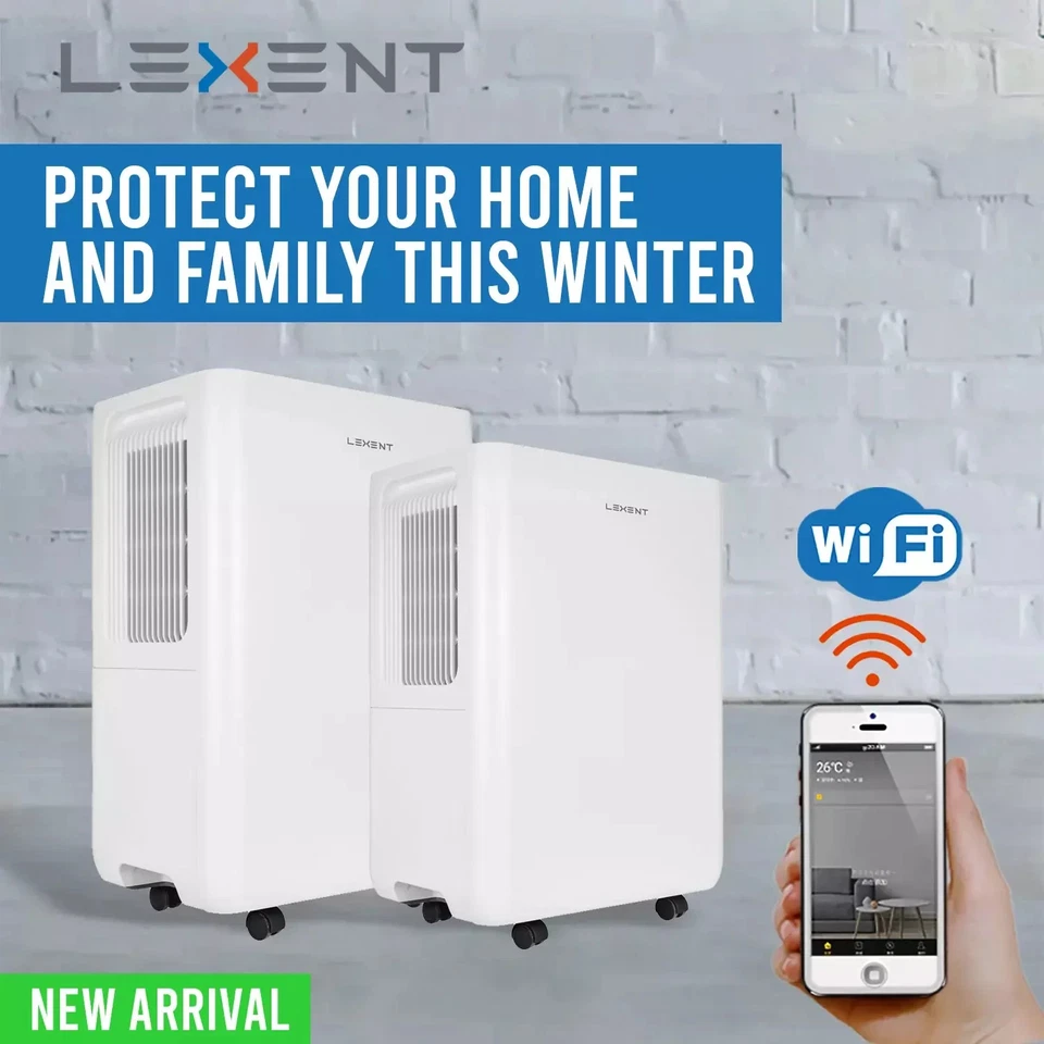 LEXENT 16L Smart Dehumidifier Air Purifier UV Steriliser 24H Timer Quiet UK - Image 1 of 4